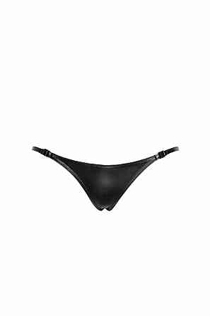 Трусики-стринги Noir Handmade P012 Wild, L, под латекс, крокодиловый принт, застежки по бокам Sex Aura Киев