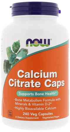 Цитрат кальцію Now Foods Calcium Citrate 240 вег капс Київ