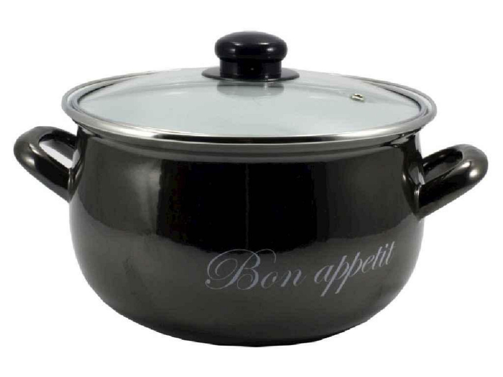 Кастрюля глубокая 2,1л d=16 Bon appetit черный (Т)2234A 00079444 ТМ INTEROS Solmir Киев - изображение 1