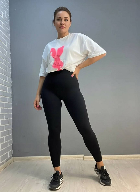 Лосины женские LADY HUREM 16312 пуш-ап фитнес утягивающий пояс S-M черные, черный, S-M Киев - изображение 19