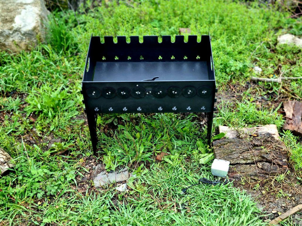 Мангал автоматический низкий разборный на 8 шампуров с автоматической шашлычницей Киев - изображение 5