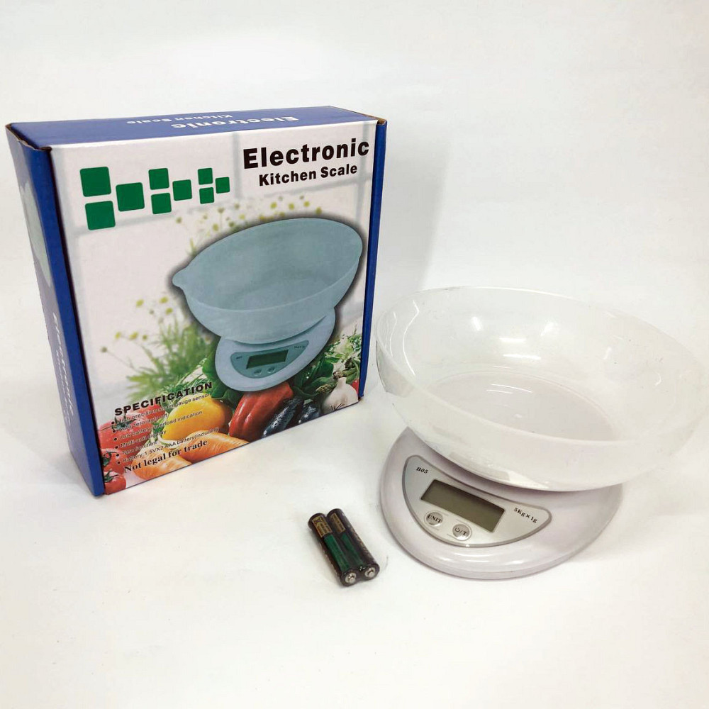 Ваги вага для кухні B05A, Електронні ваги для кухні з контейнером кухонні з чашею на батарейках BP-42 Львів - фото 17