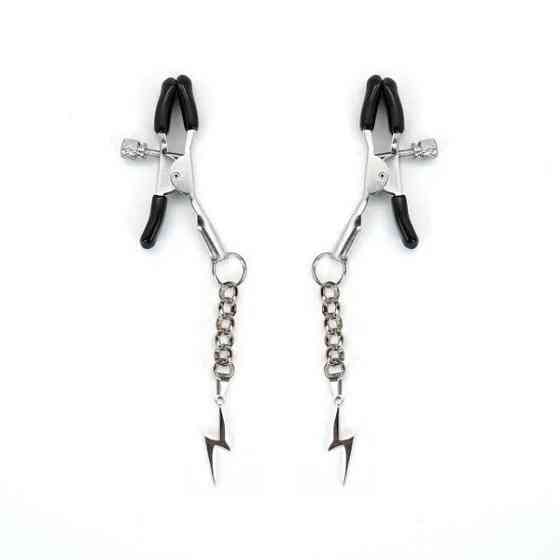 Зажимы для сосков Liebe Seele Lightning Nipple Clamps Silver Sex Aura Киев