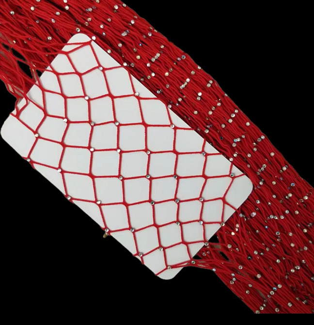 Колготки з камінням в сітку жіночі one size червоний Київ - фото 5