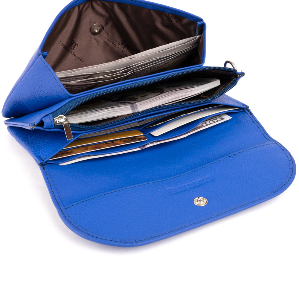 Клатч зі шкіри жіночий Синій (ST Leather) Київ - фото 1