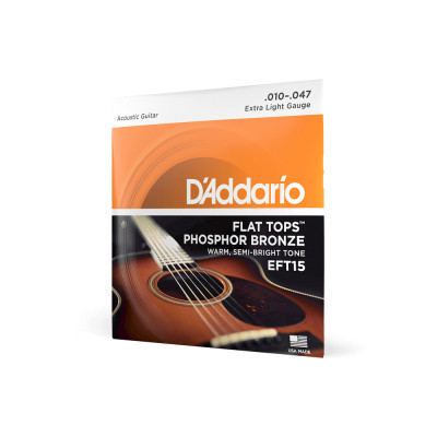 Струны для гитары D'Addario Flat Tops Phosphor Bronze Extra Light (10-47) (EFT15) Винница - изображение 2