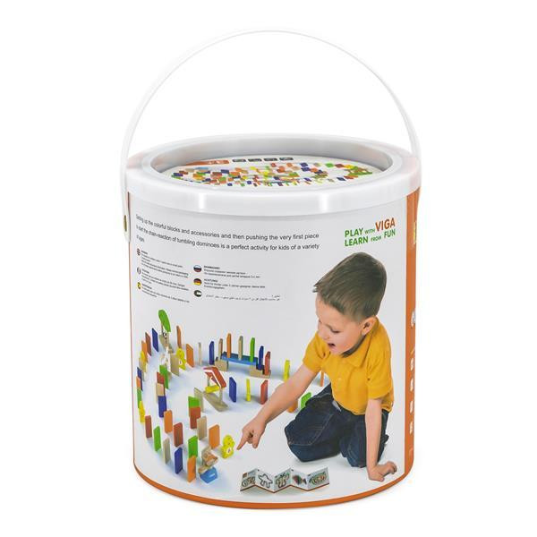 Динамічний конструктор Viga Toys Дерев'яне доміно 116 ел. (51620) Харьков - изображение 3