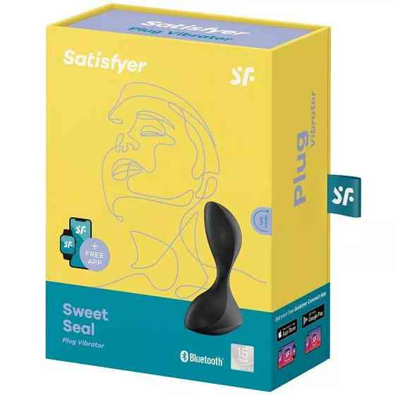 Анальная смарт пробка Satisfyer Sweet Seal с вибрацией черная Sex Aura Киев