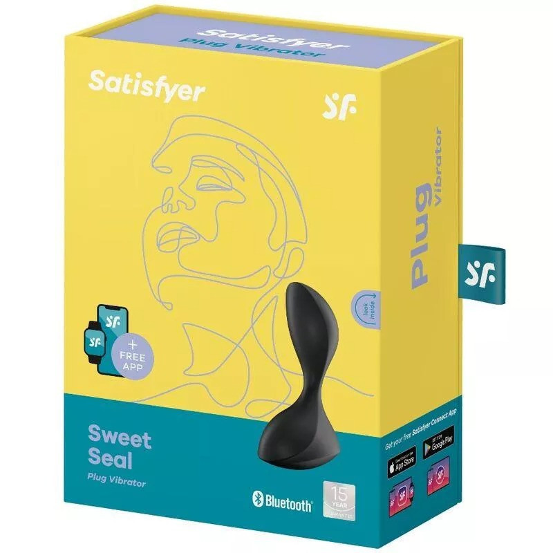 Анальна смарт пробка Satisfyer Sweet Seal із вібрацією чорна Sex Aura Київ - фото 4