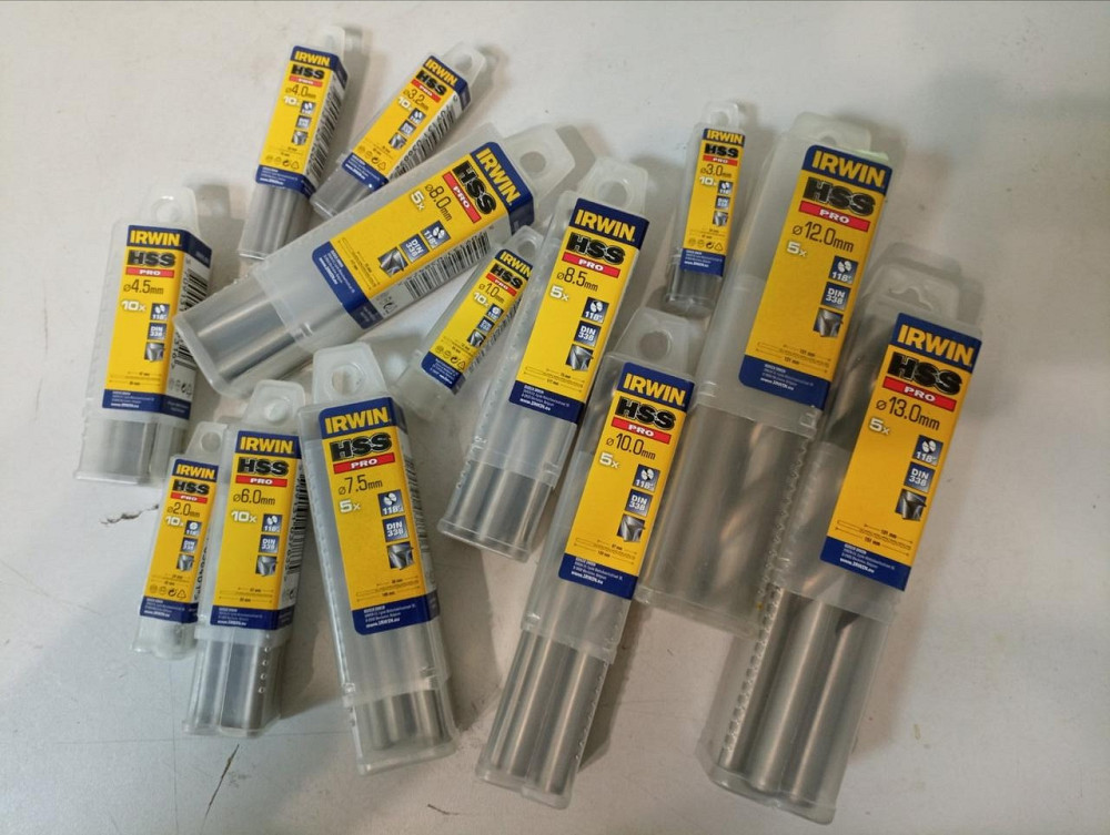 Свердло металу "Irwin" промислової якості HSS PRO: діаметр  4,0мм, довжина робоча 43мм, загальна  75мм Київ - фото 1