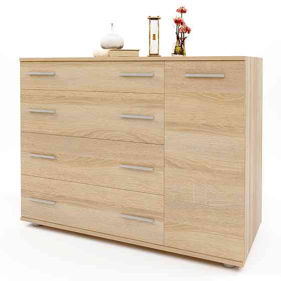 Комод для спальні Еверест з 4-ма ящиками К-3 (телескопи) 100х38х73 дуб сонома (DTM-2494) Львів