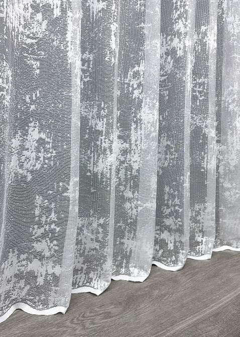 Тюль VR-Textil 1225т Мармур Жакард Білий 250х250 см (43-333) Київ - фото 7