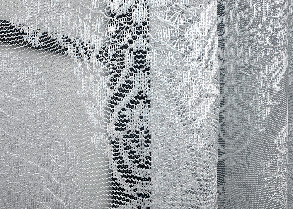 Тюль жаккард VR-Textil Корона № 1320т Арка на кухню цвет белый 300х150 см (53-0016) Киев - изображение 5