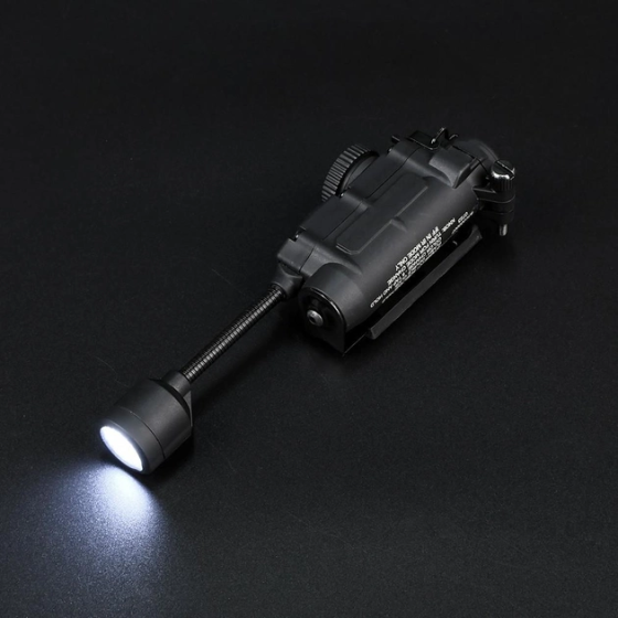Тактический фонарь Sidewinder на шлем (белый + красный + зеленый + синий + ИК свет) Черный Винница