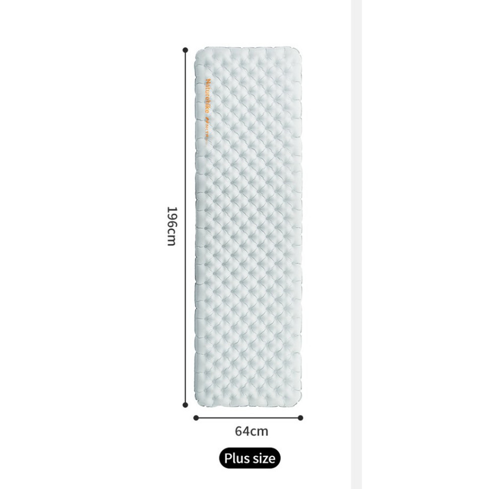 Матрац надувний одномісний UL Naturehike CNK2450WS012, 196*64, сірий Київ - фото 2