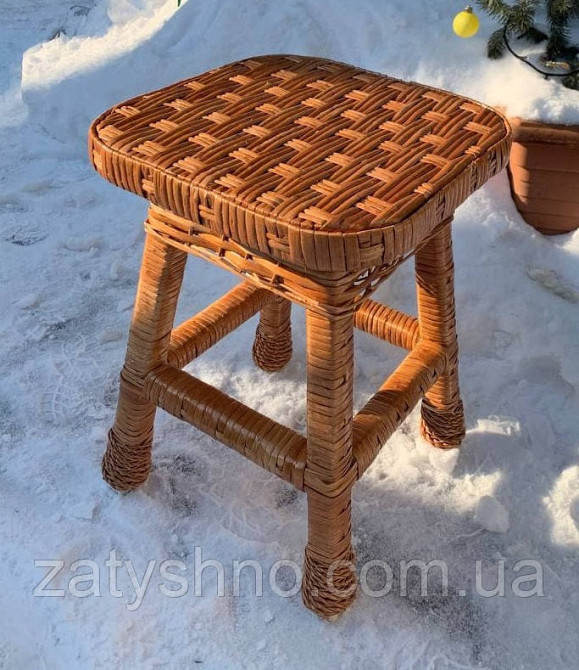 Табуретка большая кухонная из лозы Киев - изображение 6