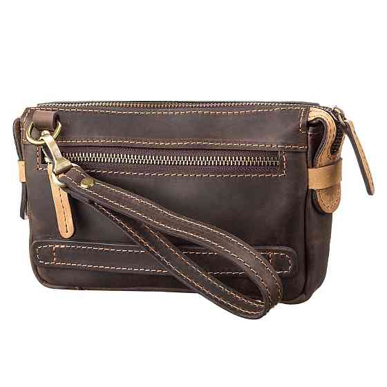 Чоловік клатч SHVIGEL 11086 шкіряний Коричневий Київ