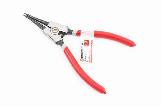 Щипці для зняття та встановлення стопорних кілець 180мм, прямі на розтиск HT-7013 Київ