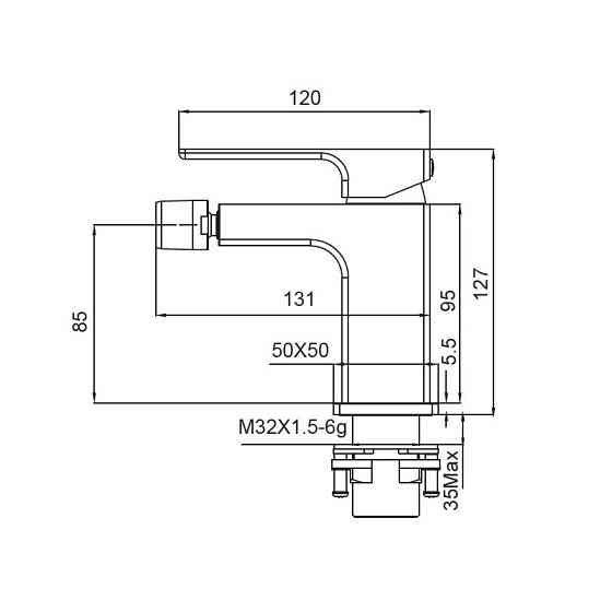 Смеситель для биде Koer KB-20009-01, хромированный (KR3504) Харьков