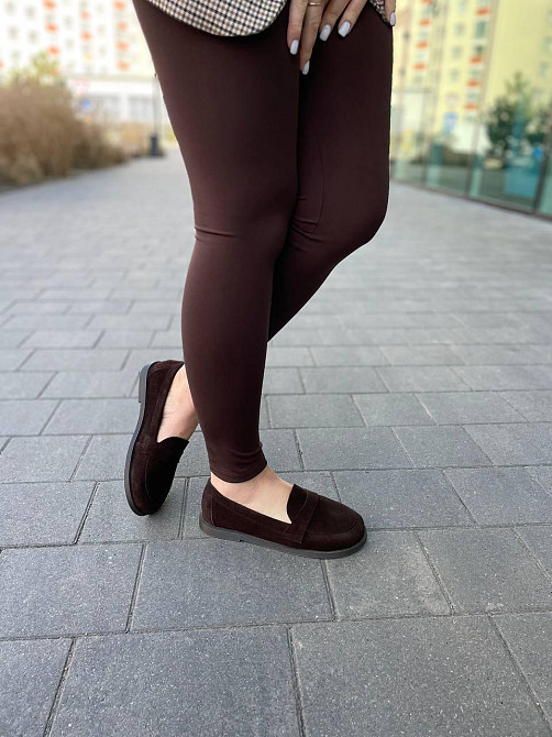 Лоферы женские MOD GAR шоколадные из натуральной замши демисезонные размер 36-40 (9864) Коломыя - изображение 6