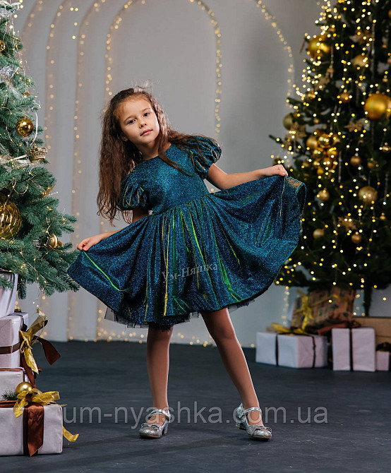 Зелене пишне плаття з переливом Кривий Ріг - фото 1