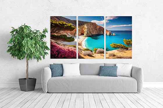 Модульная картина в гостиную / спальню   Морський краєвид    ART-149_3A Киев