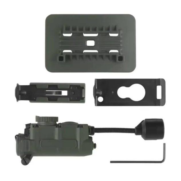 Фонарик на каску WoSport LT-11 5 LED (белый + красный + зеленый + синий + ИК) Оливковый Киев - изображение 1