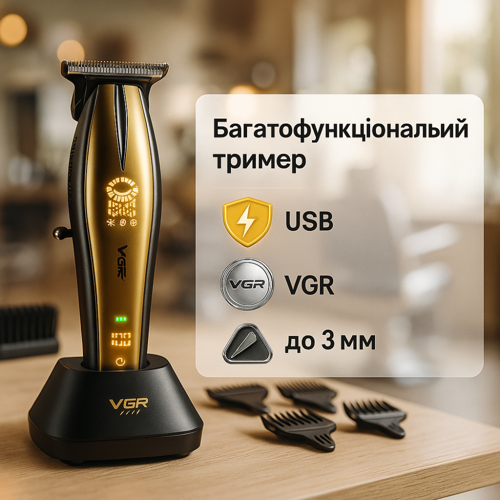 Универсальный тример для стрижки и бритья, Триммер для стрижки волос с хорошей автономностью JX-43 Львов - изображение 19