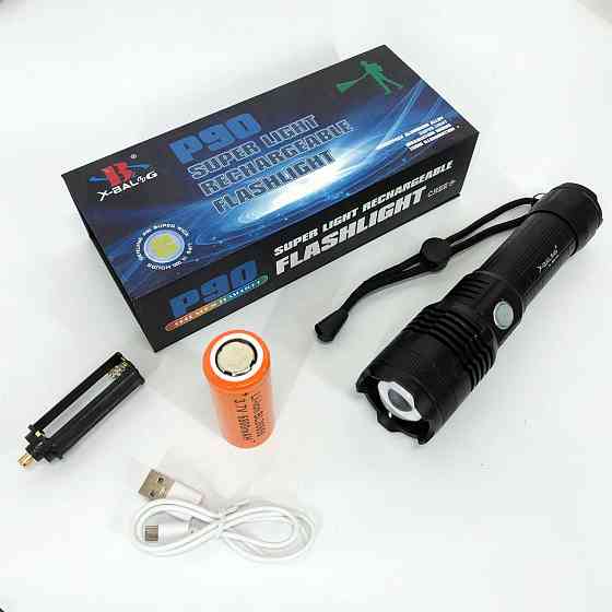 Портативный LED фонарь на батарее, Усиленный ручной фонарик, Армейские тактические фонари ZM-86 Киев