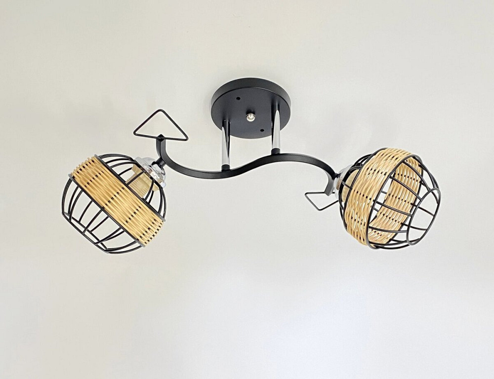 VALESO Стельова люстра на 2 плафони 91179A/2 чорний+хром Коломыя - изображение 1