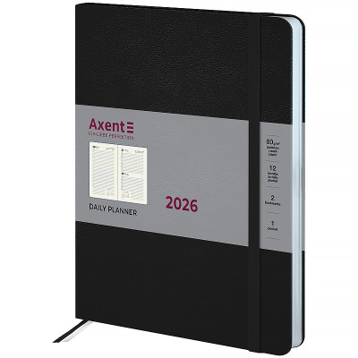 Еженедельник Axent датированный 2026 Grand Strong, 195х255, черный (8830-26-01-A) Винница - изображение 1