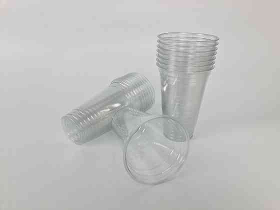 Стакан одноразовий РЕТ щільний, прозорий, 500 мл NEW (50 шт.) Харків