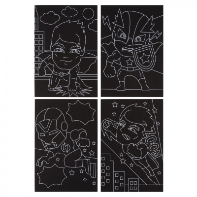 Набор для творчества 1 вересня Супергерои Скретч-арт (954579) Винница - изображение 2