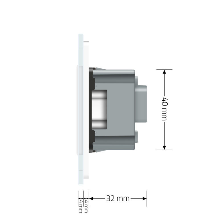 Розумний сенсорний EC вимикач 2 сенсора 1 розетка Livolo білий скло (VL-M7FC2Z2/FCTC16A-2WP) Коломыя - изображение 8