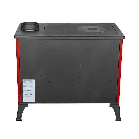 Піч-кухня чавунна Hosseven 4013 з духовкою та варильною поверхнею 8 кВт до 60 м2 опалювально-варильна піч на дровах Туреччина Київ