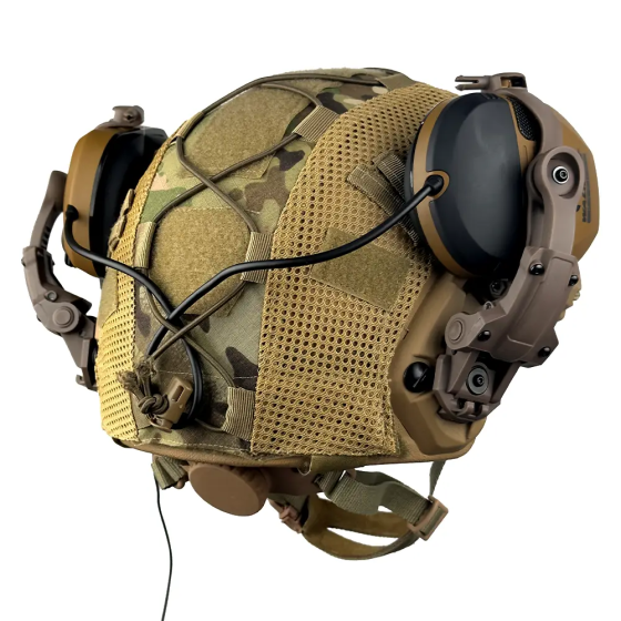 Комплект шлем Fast Helmet NIJ IIIA + наушники Walkers Razor Slim с чебурашкой + кавер Мультикам XL Винница
