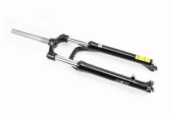 Вилка 27,5" амортизаційна, без різьби 1-1/8" (28,6мм), шток 255мм, з ходом 80мм, Disk-brake, Preload, алюмінієва, чорна XCE 28 Київ