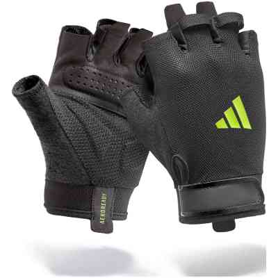 Перчатки для фитнеса Adidas Essential Training Gloves ADGB-15002GN чорний, зелений M (885652025966) Винница
