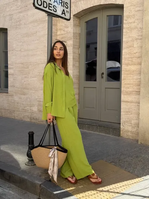 Жіночий костюм трійка з сорочкою, майкою та штанами Одеса - фото 1