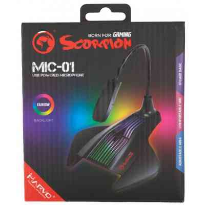 Микрофон Marvo MIC-01 Multi-LED USB Black (MIC-01) Винница