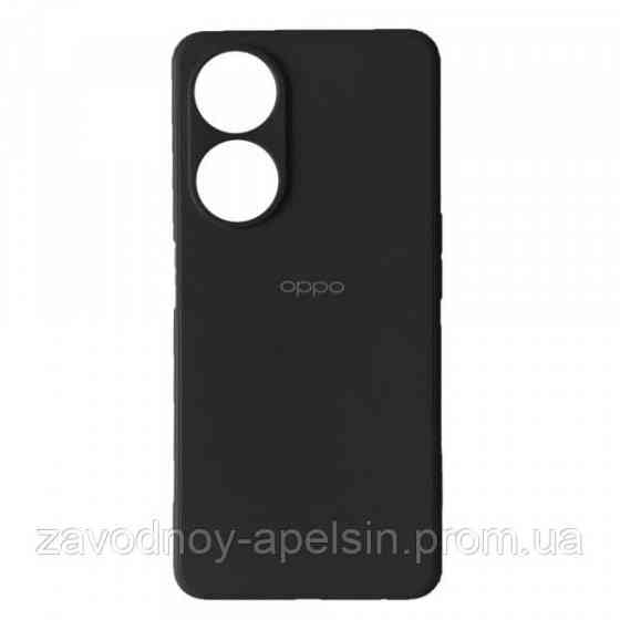 Oppo A98 Силиконовый чехол микрофибра (черный) Одесса