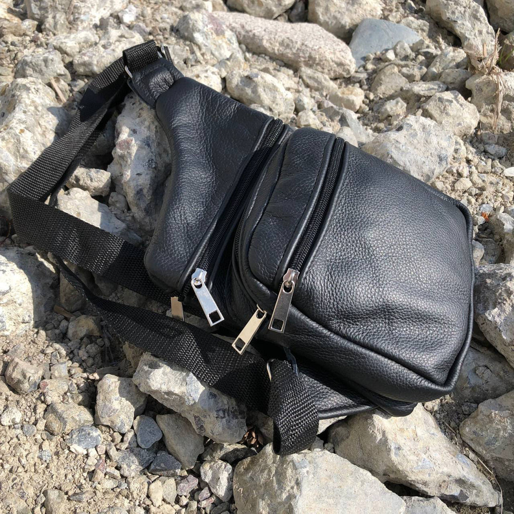 Сумка шкіряна чоловіча крос-боді, Сумка мішок через плече чоловіча кобура наплічна NJ-74 Львів - фото 9