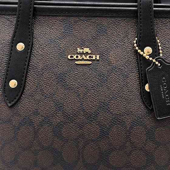 Женская сумка-шоппер Coach коричневая LUX (1386-6) Киев