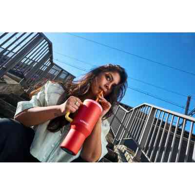 Термокружка Kambukka Rio Pink Papaya 950 мл Коралова з жовтим (11-08002) Винница