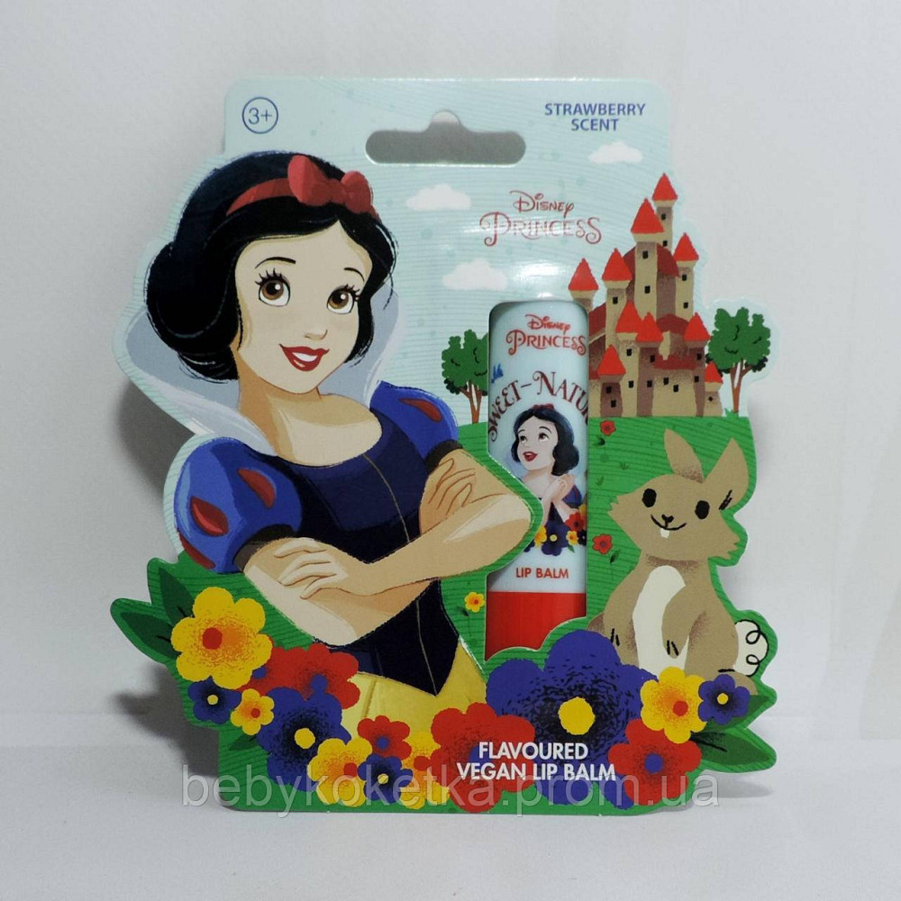 Детский бальзам для губ с ароматом клубники Disney The Princess Snow White Strawberry4.3г. Львов - изображение 1