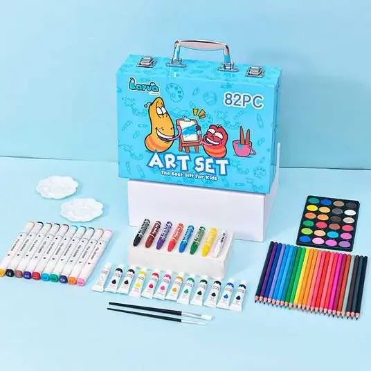 Голубой Набор юного художника для рисования и творчества Art Set на 82 предмета Коломыя - изображение 1