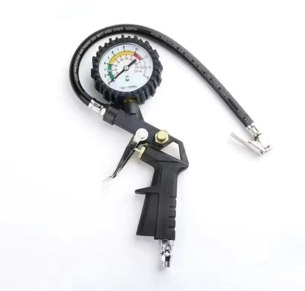 Пістолет для накачування шин з манометром 0–220 PSI / 16 Bar — компресорний насос для коліс автомобіля Київ - фото 4