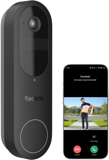 Бездротовий відеодзвінок Reolink Doorbell Battery 2K 4 МП, Wi-Fi 2,4/5 ГГц, акумулятор, microSD до 512 ГБ Київ - фото 2