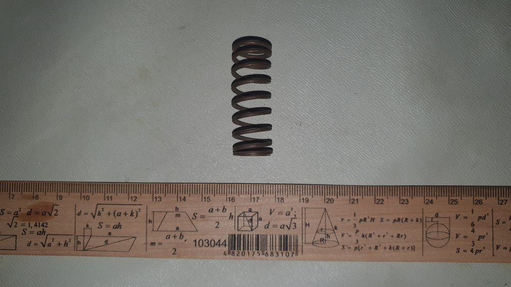 Пружина сжатия 16.25х47х1.5 мм. Латунь. СССР. Харьков - изображение 2