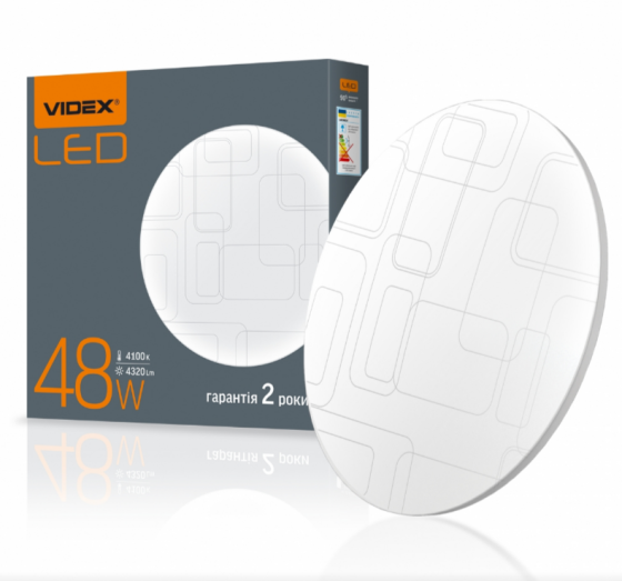 LED Світильник настінно-стельовий 48W 4100К Прямокутники VL-CLR-484R Videx Житомир